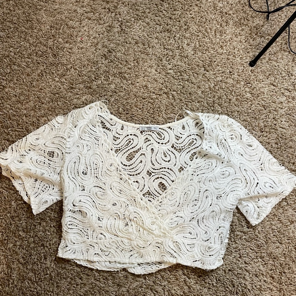 Zara lace crop top